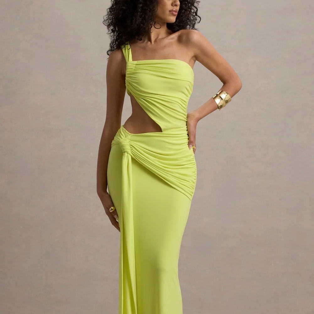 Club L London Giovanna Lime Green Dress NWT